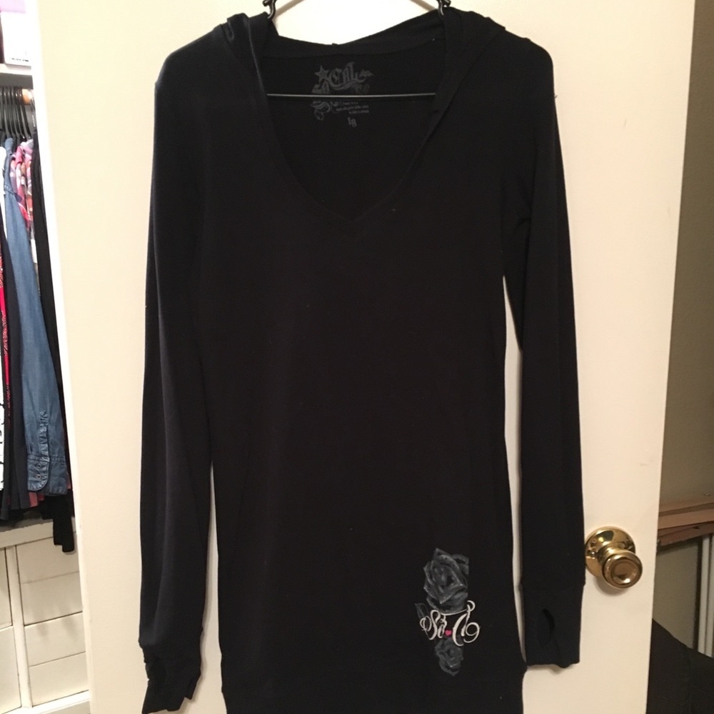 Long sleeve black dress